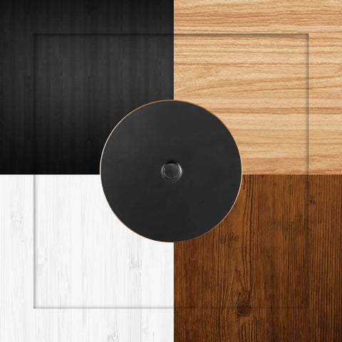 Oil Rubbed Bronze Door Hole Cover Plate Set fills unused knob and deadbolt openings on interior doors, boosting security and privacy 