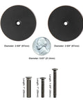 Oil Rubbed Bronze Door Hole Cover Plate Set fills unused knob and deadbolt openings, includes two 66mm plates and screws
