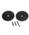 Oil Rubbed Bronze Door Hole Cover Plate Set fills unused knob and deadbolt openings on interior doors, boosting security and privacy while a neat, finished look; includes two 66mm plates and screws to fit 12-54mm holes.