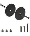 Oil Rubbed Bronze Door Hole Cover Plate Set fills unused knob and deadbolt openings on interior doors, boosting security and privacy while a neat, finished look; includes two 66mm plates and screws to fit 12-54mm holes