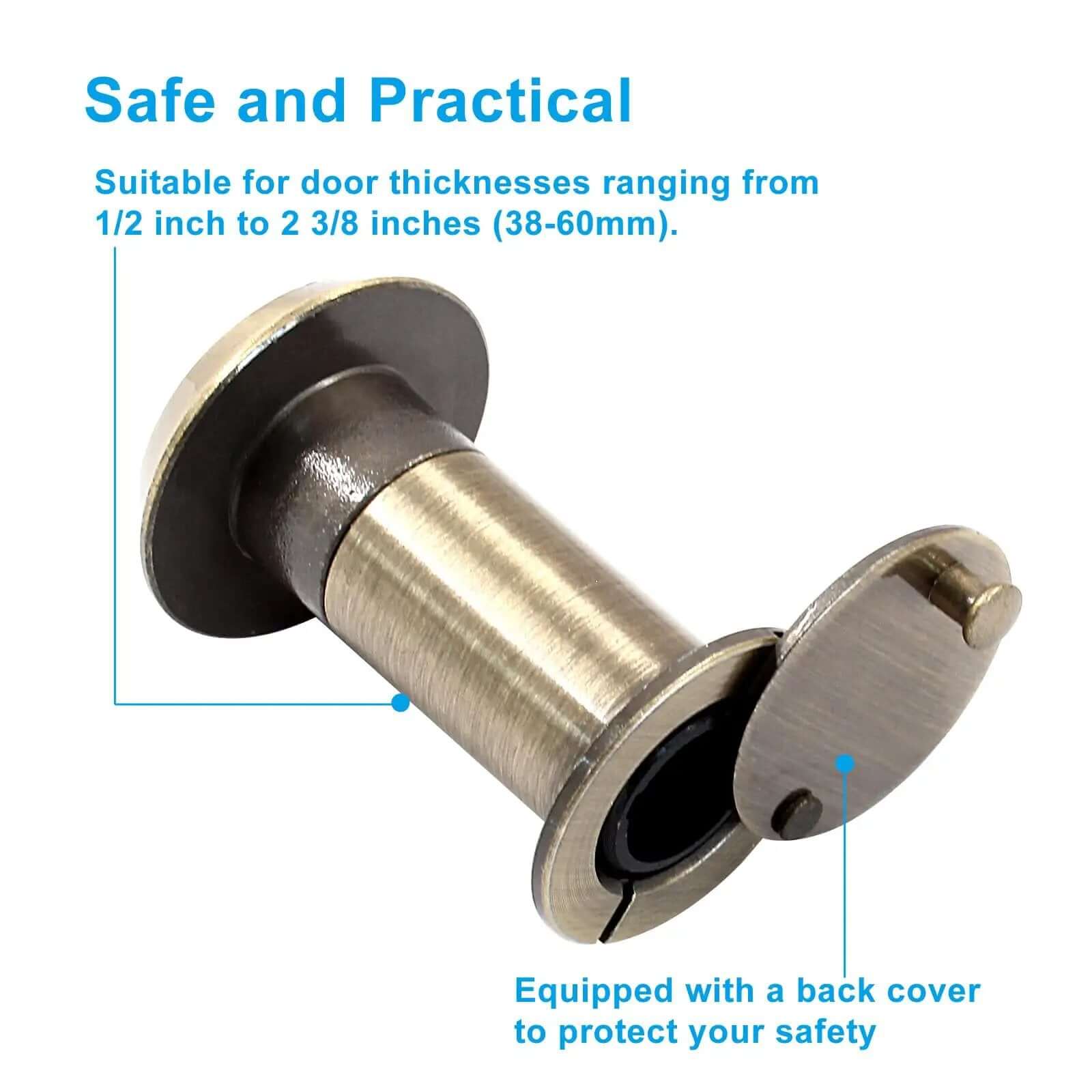 Antique Bronze Door Viewer Peephole Solid & Durable ✓