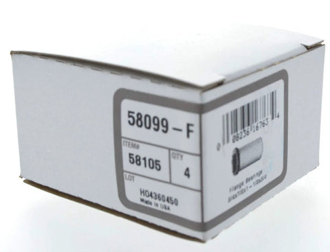 Box of Bronze Flange Bearing Set 3/4 x 7/8 x 1-1/8 x 3/4 Inch, oil impregnated corrosion resistant bearings for steel shaft, 4-pack