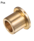 2 Pack Bronze Flange Bearing Sleeve Self Lubricating Bushing For Industrial Equipment, 13mm Bore, 19mm OD, side view