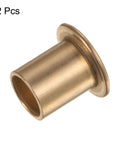 2 Pieces Flange Bearing Sleeve Bronze Self Lubricating 8mm Bore 10mm OD 15mm Length Flange Diameter 15mm Flange Thickness 1.2mm