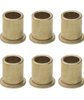 Flange Bearing Sleeve Set 6 Pcs Bronze Self Lubricating Bushings OD 20mm ID 12mm Length 20mm Flange Thickness for Industrial Equipment