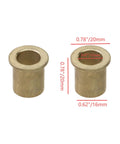 Flange Bearing Sleeve Set 6 Pcs Bronze Self Lubricating Bushings OD 20mm ID 12mm Length 20mm shown with dimensions