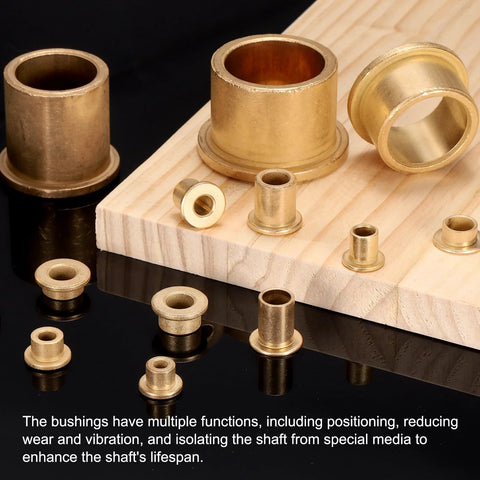 12 Pack Flange Sleeve Bearings 6mm Bore 8mm OD 6mm Length Sintered Bronze Self Lubricating Bushings on display
