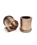 Self Lubricating Bronze Sleeve Bearing Flange Bushing SAE 841 Five Eighths ID Thirteen Sixteenths OD Three Quarters Inch Length Made In USA.