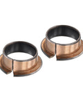 Two Pieces Flange Sleeve Bearings 20mm Bore 23mm Outside Diameter 12mm Total Length 29mm Flange Diameter One Point Five Millimeter Flange