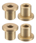 Flange Sleeve Bearing 4mm Bore 8mm OD 10mm Length 12mm Flange Diameter 2mm Flange Thickness Self Lubricating Sintered Bronze Bushing 4 Pieces
