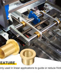 10 Pcs Flange Sleeve Bearings With 10mm Bore, 16mm OD And 20mm Length, installed in mechanical assembly, bronze bushings in use