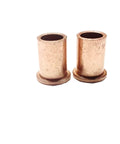Two Three Eighths By One Half By Three Quarters Inch Bronze Sleeve Bearing With Flange Bushing Self Lubricating SAE 841 Oil Impregnated