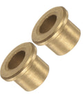 2 Pack Bronze Oilless Flanged Sleeve Bearings 12mm x 18mm x 16mm For Equipment And Machinery Use Gold Tone Maintenance Free Low Noise Wear Resistant Durable Performance
