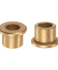 2 Pack Bronze Oilless Flanged Sleeve Bearings 12mm x 18mm x 16mm For Equipment And Machinery Use Gold Tone Maintenance Free Low Noise