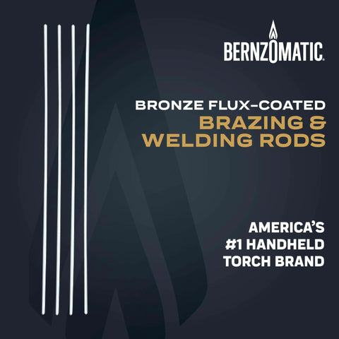 Bronze Flux Coated Brazing And Welding Rods For Everyday Repairs On Steel Cast Iron And Copper Four 12 Inch Rods