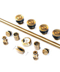 6.6ft Bronze Frameless Sliding Shower Door Hardware Set For Small Bathrooms Barn Style Rolling Track System In Stainless Steel With Bronze Finish