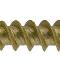 Side view of a Lag Screws 1/4 Inch x 1-1/2 Inch Star Drive Construction Screws Bronze Ceramic Coated, rust-resistant for wood projects.