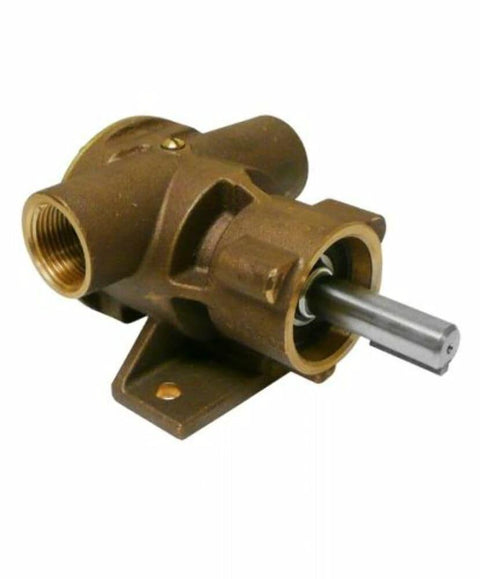 777-9001 Marine Pulley Driven Flexible Impeller Pedestal Mount Pump (62-GPM, Neoprene Impeller, Full Cam, Face Seal, 1" NPT Ports), Bronze