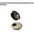 Bronze Desk Grommets 4 Pack 2 Inch Diameter Cable Hole Covers shown with hole saw, ideal for office and home desks.