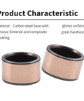 10 Pcs Oilless Sleeve Bearings Set 6mm Bore 8mm Outer Diameter 4mm Length Bronze Sintered And Composite Coating Carbon Steel Base