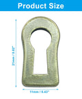 Front view of bronze keyhole cover with dimensions, part of 8Pcs Bronze Skeleton Key Covers For Furniture Keyholes Zinc Alloy Antique Style Keyhole Lids.