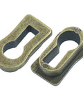 8Pcs Bronze Skeleton Key Covers for Furniture Keyholes Zinc Alloy Antique Style Keyhole Lids for Dresser Drawers and Cabinet Doors