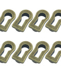 8Pcs Bronze Skeleton Key Covers For Furniture Keyholes Zinc Alloy Antique Style Keyhole Lids arranged in two rows