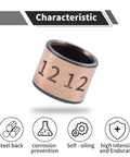 Close-up of a 4 Pcs Sleeve Bearings 12mm Bore 15mm OD 12mm Length Oilless Bronze Sintered Bushing with features listed below