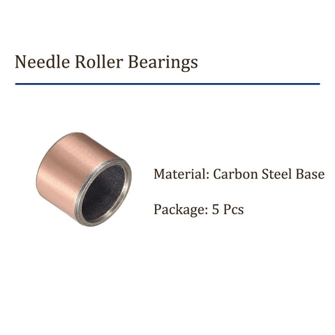 5 Pieces Sleeve Bearings 12mm By 15mm By 12mm Wrapped Oilless Bronze Sintered Composite Coated Bushings for machine shafts