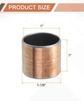 10 Pack Sleeve Bearings One Inch Bore And One And One Eighth Inch Outer Diameter One Inch Length Self Lubricating Oilless Bushings