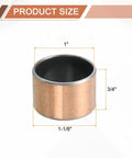 10 Pack Sleeve Bearings 1 Inch Bore One And One Eighth Inch Outer Diameter Three Quarter Inch Length Oilless Self Lubricating Bushings