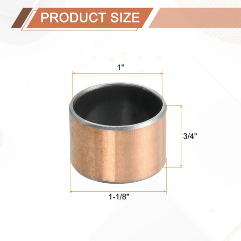 10 Pack Sleeve Bearings 1 Inch Bore One And One Eighth Inch Outer Diameter Three Quarter Inch Length Oilless Self Lubricating Bushings