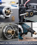 Oil Impregnated Sintered Bronze Sleeve Bearing Bushing 4mm ID By 8mm OD By 6mm Length in electric motor and power tool applications