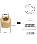 Technical diagram of Oil Impregnated Sintered Bronze Sleeve Bearing Bushing 4mm ID By 8mm OD By 6mm Length, showing dimensions.