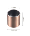 2 Pieces Sleeve Bearing Bronze Self Lubricating Oilless Bushing for Equipment, Bore 0.625 in, Outer Diameter 0.718 in, Length 0.75 in