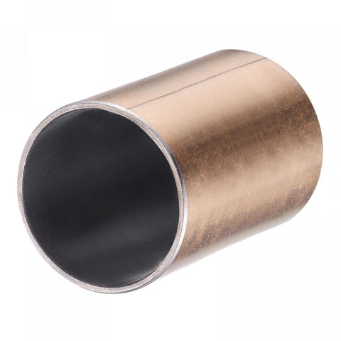 Oil Free Sleeve Bearing Bushing 40mm Bore 44mm OD 60mm Length Set of Two Bronze Sintered Coated Carbon Steel Base Maintenance Free Low Friction