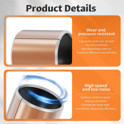 Product details of 10 Pcs Sleeve Bearings 22mm Bore 25mm Outer Diameter 30mm Length Self Lubricating Oilless Bronze Brass Bushings