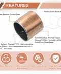 Three Pack Sleeve Bearings With 1 Inch Bore 1-1/8 Inch Outer Diameter And 1 Inch Length Self Lubricating Oilless Bushings, features and materials