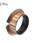 Two Pieces Flange Sleeve Bearings 20mm Bore 23mm Outside Diameter 12mm Total Length 29mm Flange Diameter One Point Five Millimeter Flange Thickness