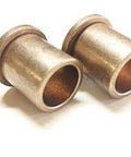 Self Lubricating Bronze Sleeve Bearing With Flange Made In USA SAE 841 Bronze Bushing Oil Impregnated With 30W Pack of 2
