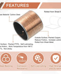 10 Pack Sleeve Bearings One Inch Bore And One And One Eighth Inch Outer Diameter One Inch Length Self Lubricating Oilless Bushings Features