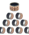 10 Piece Oilless Sleeve Bearings Set With 8mm Bore 10mm OD And 6mm Length Wrapped Bushings Bronze Sintered Coated On Carbon Steel Base