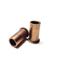 Self Lubricating Bronze Sleeve Bearing Three Eighths Inch by One Half Inch by One Inch With Flange Made In USA SAE 841 Bronze