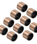 Sleeve Bearings 0.75 Inch Bore 0.875 Inch OD 0.75 Inch Length Oilless Wrapped Bronze Sintered Composite Coated Bushings 10 Pieces