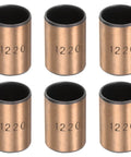 Heavy Duty Sleeve Bearings Set Built Tough 12mm Bore 14mm OD 20mm Length Oilless Plain Bearings With Bronze Sintered Coating And Carbon Steel Base Low Friction For Sliding Parts Of Machinery 6 Pieces