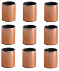 9 bronze sleeve bearings for sliding applications, 14mm bore, 16mm outside diameter, high load capacity, wear resistance, image front view