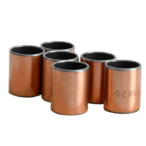 6 Pcs Sleeve Bearings 14mm Bore 16mm Outside Diameter 20mm Length Oil Free Bronze Sintered Bushing Set