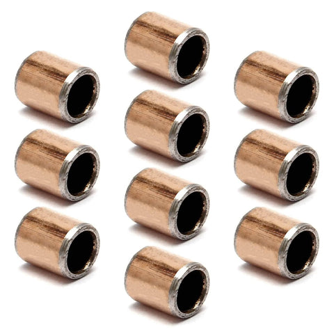 10 Pcs Sleeve Bearing 5mm Bore 7mm OD 8mm Length Oilless Wrapped Bronze Sintered Bushing