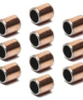 10 Pcs Sleeve Bearing 5mm Bore 7mm OD 8mm Length Oilless Wrapped Bronze Sintered Bushing for machinery use