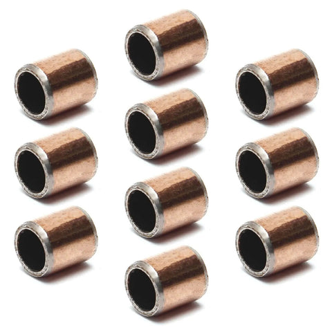10 Pcs Sleeve Bearing 5mm Bore 7mm OD 8mm Length Oilless Wrapped Bronze Sintered Bushing for machinery use